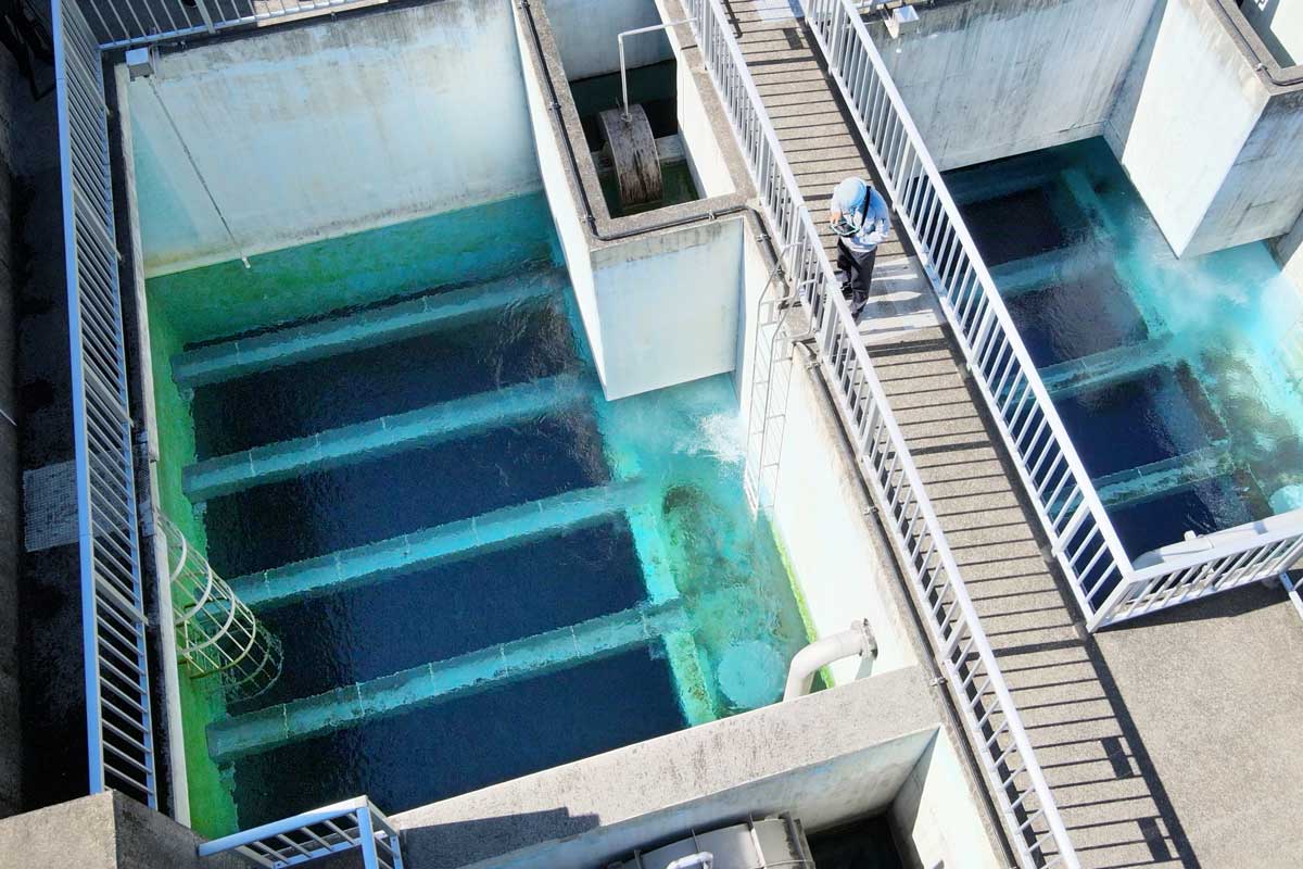 門屋浄水場　急速ろ過池